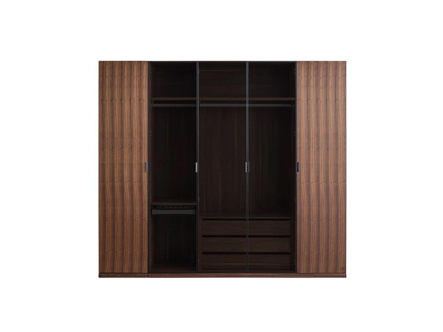Bedroom Modern Wardrobe Wooden Cabinet Design Cupboard Glass Doors