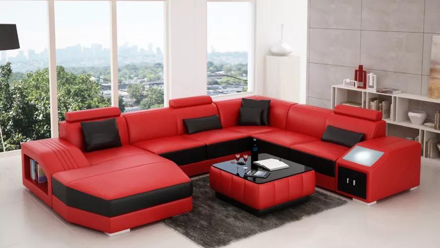 Leather sofa designer sofa corner sofa U shape modern sofa leather sofa corner sofa upholstery