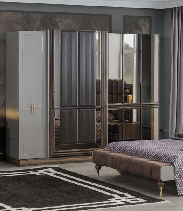 Wardrobe Cupboards Cupboard Bedroom Brown Modern Wood Luxury