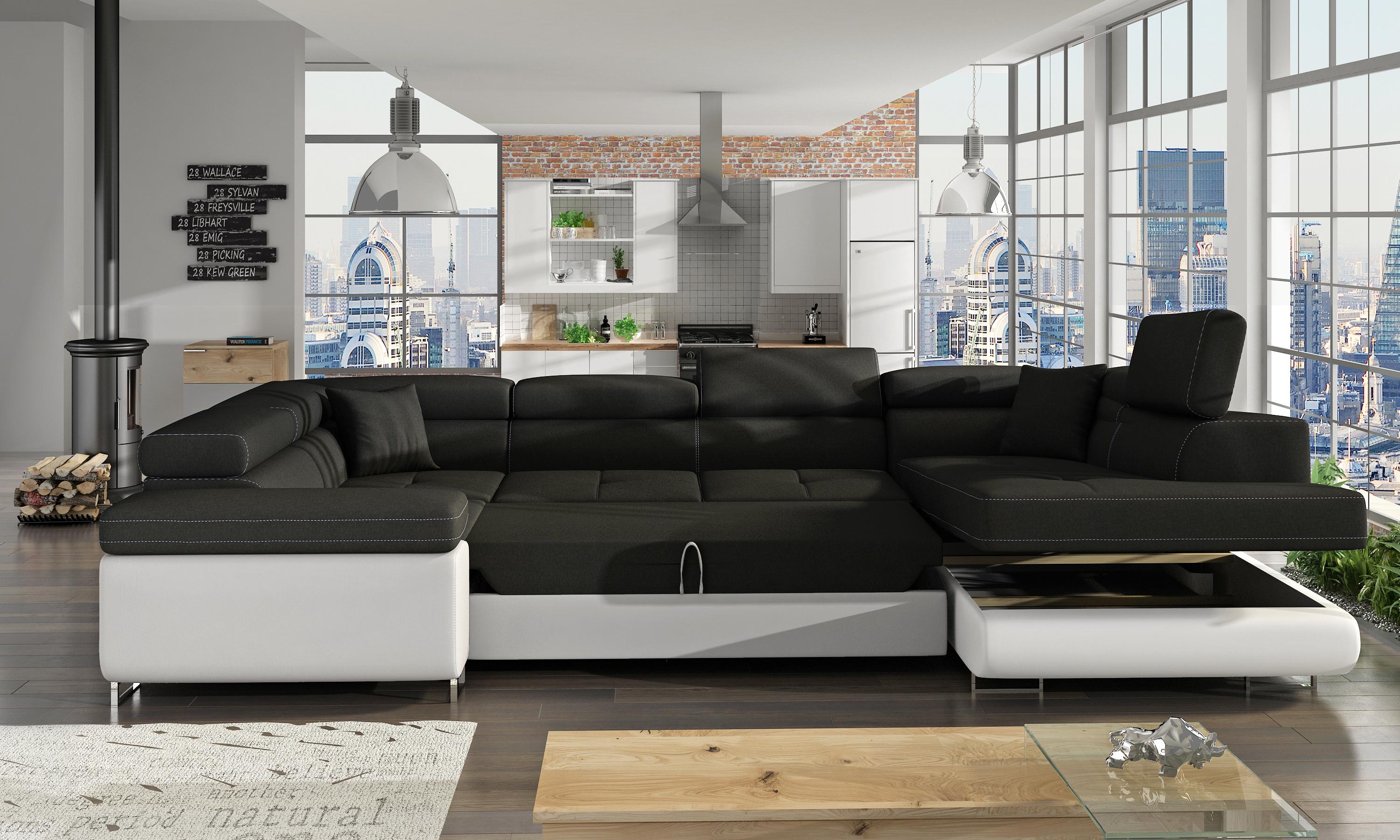 Living Landscape Sofa Sleeper Sofa Couch Upholstery Corner Set Bed Function Corner Sofa