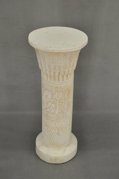 Flower stand in antique greek style column design with hieroglyphs, model - 1056