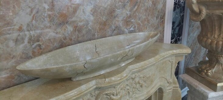 Chic decorative stone object in Greek style New 80 x 12 cm On Stock