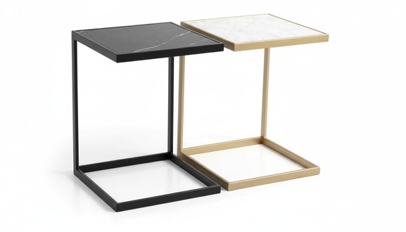 2-piece set of side tables – modern, space-saving, and versatile in use