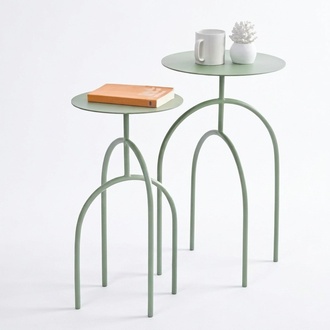 2-piece side table set: modern, sturdy & space-saving nesting table