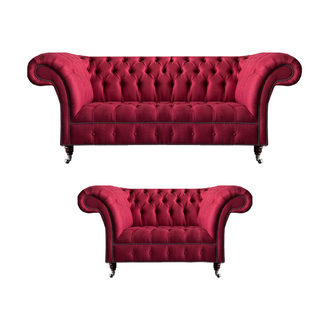 Rosa Chesterfield 3-Seater Stylish Two-Seater Living Room Upholstery Set