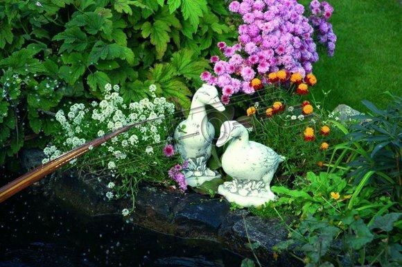 Garden Decoration Duck Terrace Stone Figures Figurine Statue Sculpture Bird 635