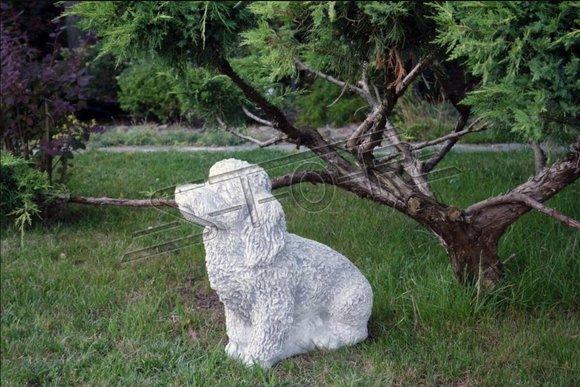 Garden Decoration Dog Terrace Stone Figures Figure Deco Statue Sculpture S103085