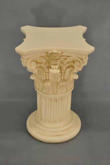 Antique greek style medusa design acrylic/stucco flower stand, model - 1021