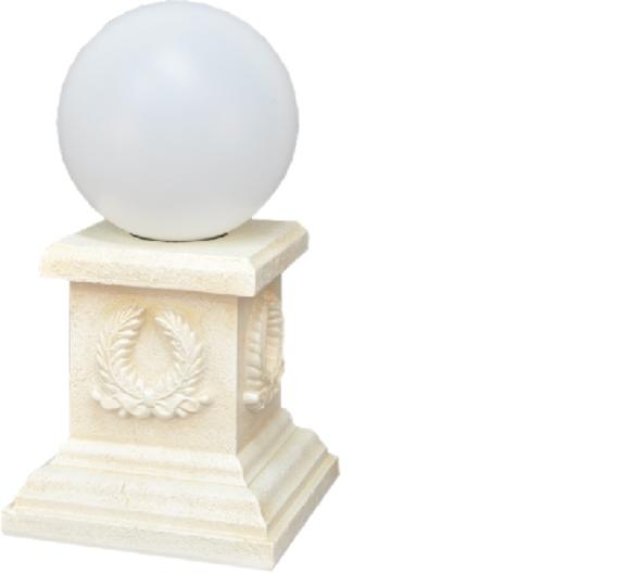Decorative garden lamp in antique greek column order style 49cm height, model - 6940