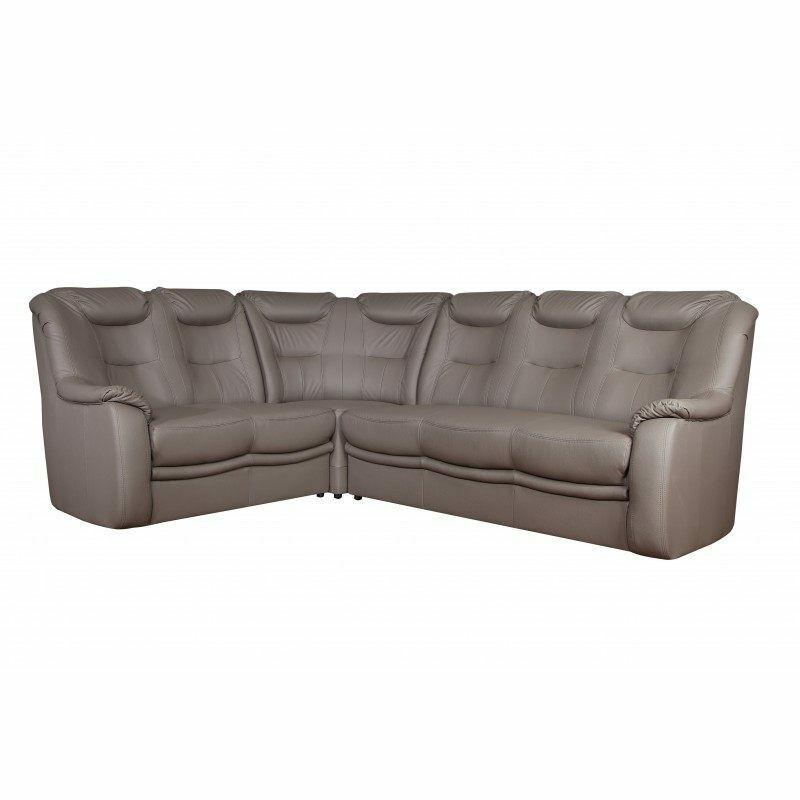 Design corner sofa sofa Kassel leather couch upholstery seat corner sofas living area new