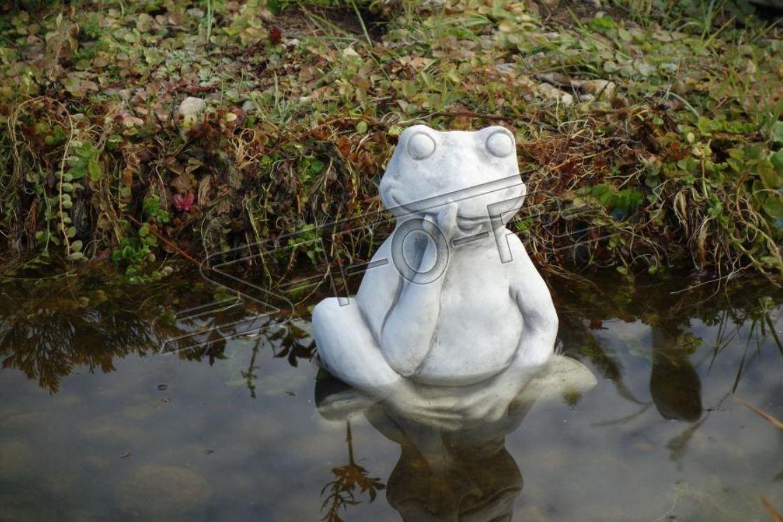 Garden Decoration Frog Terrace Stone Figurine Deco Statue Sculpture New