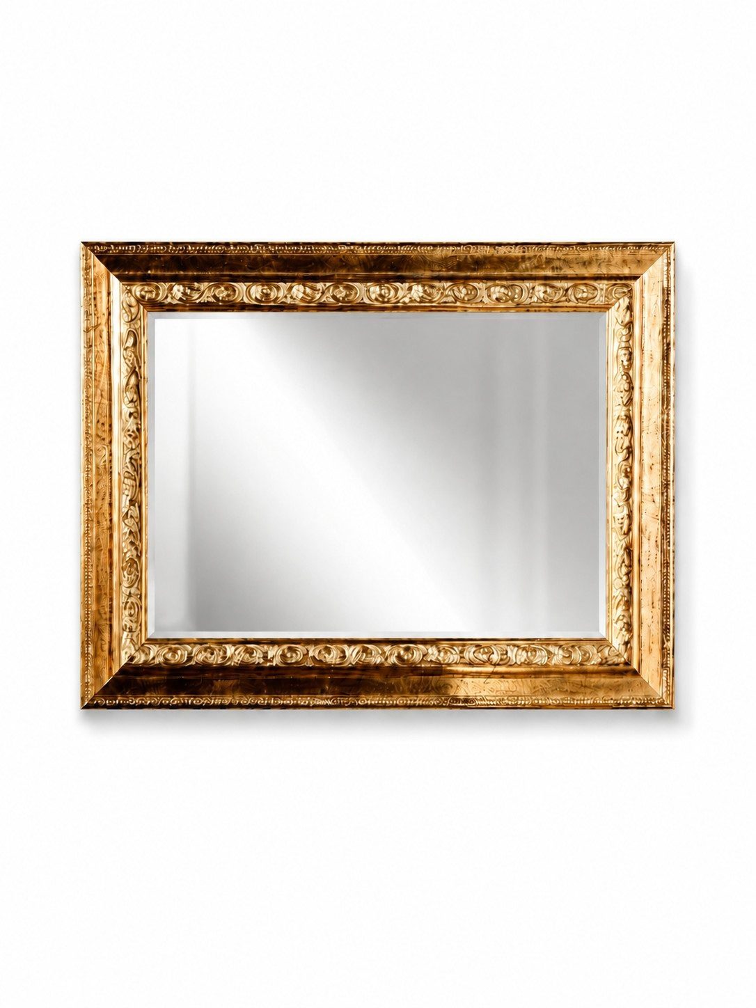 Baroque wooden wall mirror, brown, with decorative frame ready for dispatch SOFORT