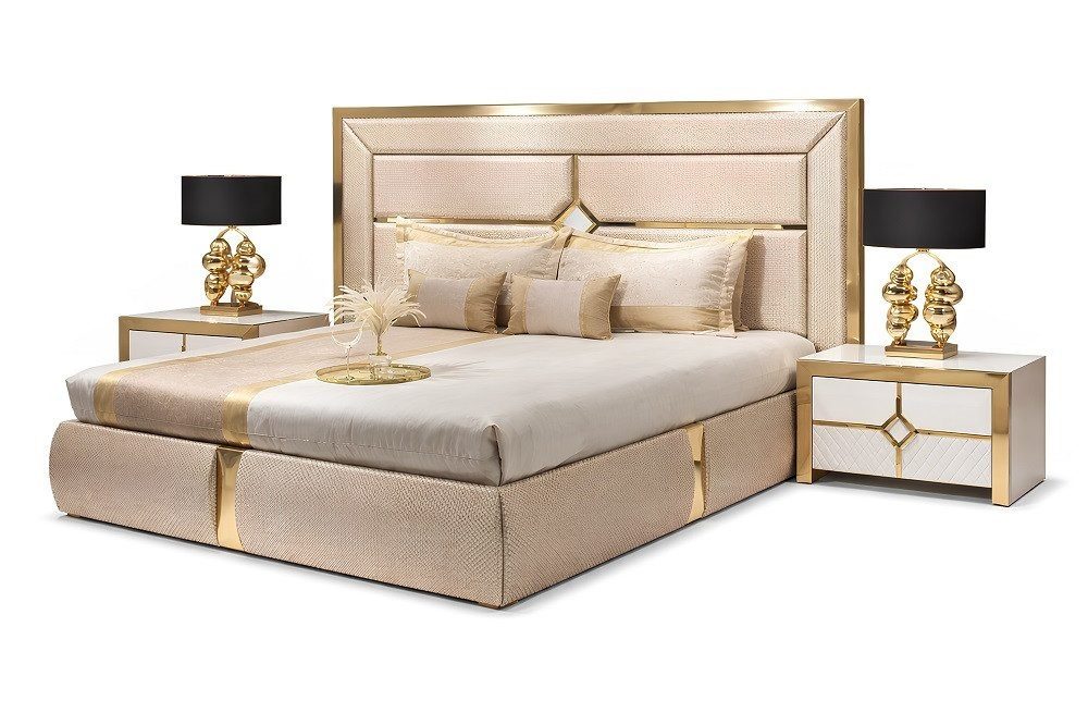 Stylish 3-piece bedroom set with bed and nightstands Available now SOFORT