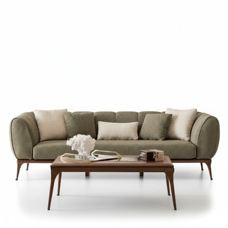 3rd Couch 3 Seater Sofa Three-Seater Upholstered Sofa Green Living Room