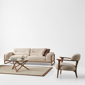 3-seater sofas couch upholstered sofa set armchairs living room design textile fabric