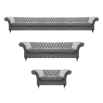 Designer Living Room Sofa Set 3-piece Luxury Chesterfield Sofa Suite Furniture New