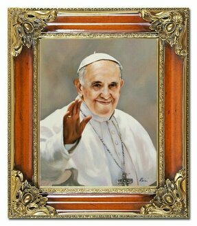 Religion Papst Franziskus Handarbeit Ölbild Bild Ölbilder Rahmen Bilder On Stock