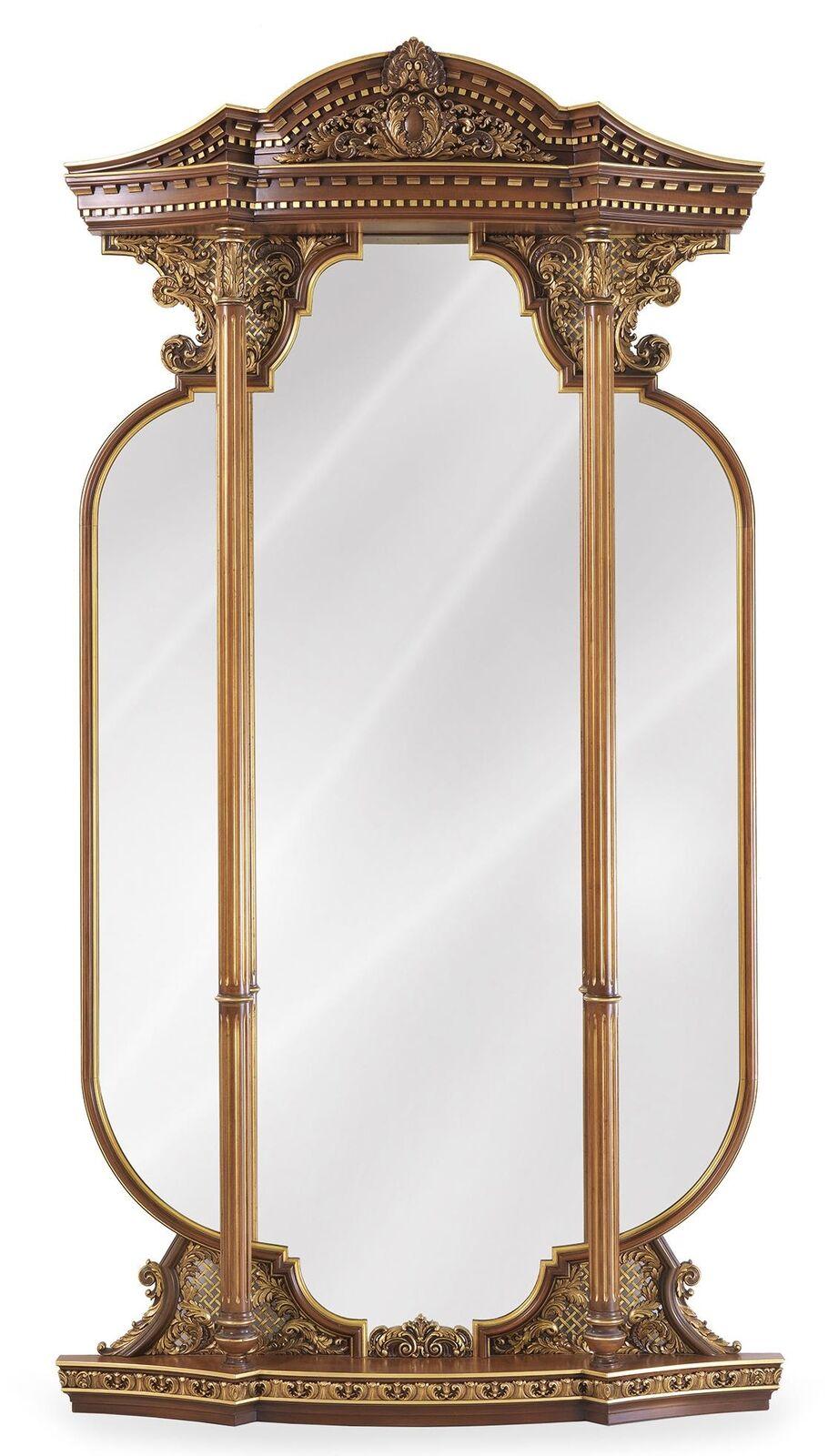 Wall mirror mirror carving Italian furnishing furniture 125x224cm New