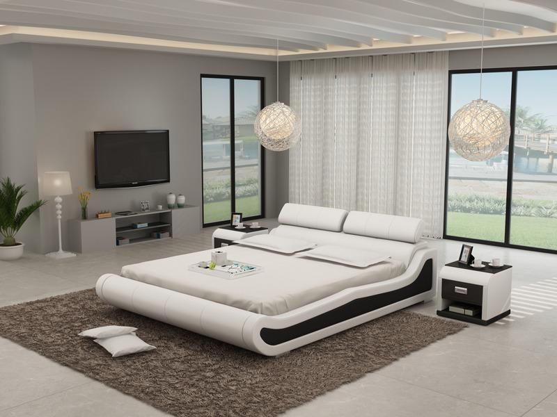 Luxury Leather Bed with USB Upholstery Beds Double Marriage 140/160/180 LB8825