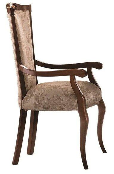 Chair brown design living room dining room wood chairs upholstered with armrests