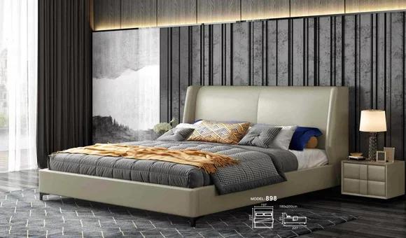 Italian style furniture wood bed marriage beds design upholstery bedroom 180x200
