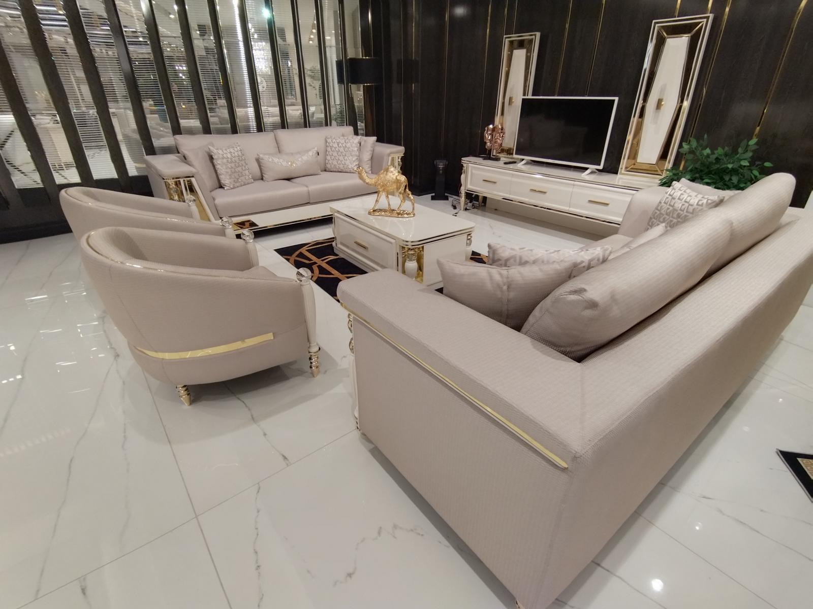 Sofa set 3+3+1+1 seater + coffee table + sideboard JV Möbel Modern Set