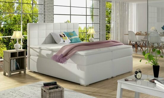Boxspring Marriage Bed Hotel Beds Upholstery 160 x 200cm On Stock