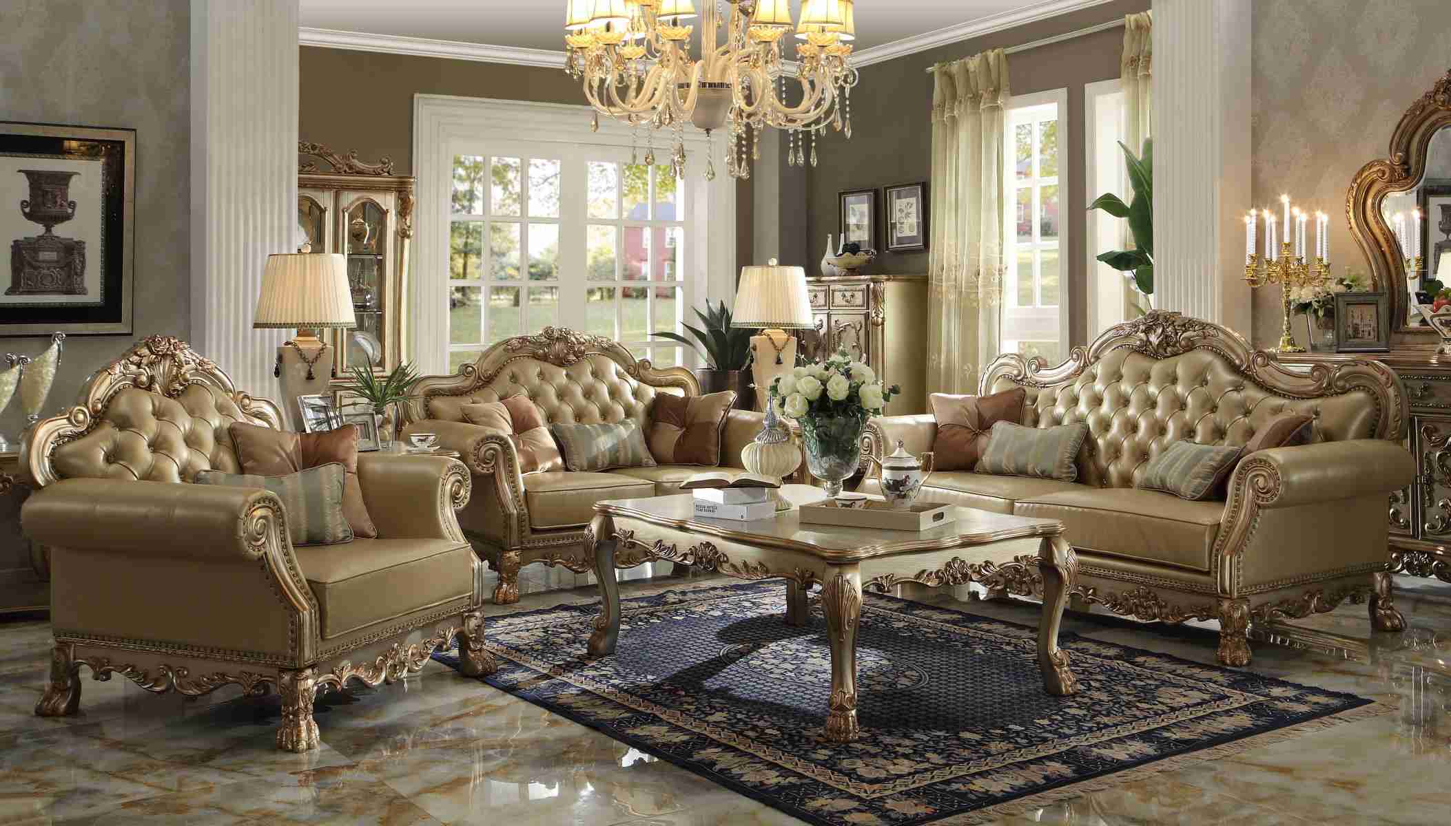 Sofa Set 3+2 Seater Sofa Couch Upholstery Set Couches Chesterfield Leather