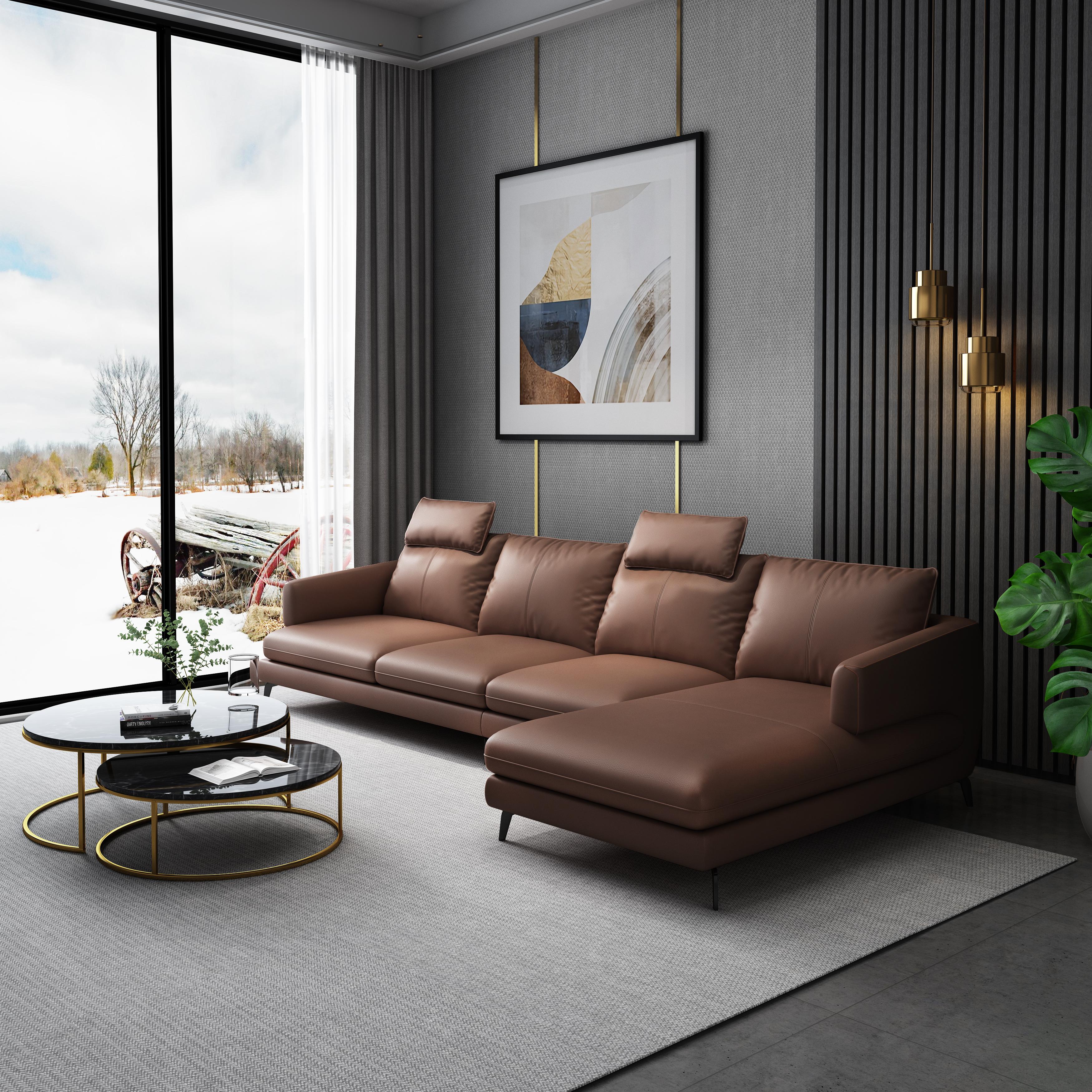 Sofa L Shape Leather Sofa Couch Living Landscape Corner Sofa Set Modern Couches New