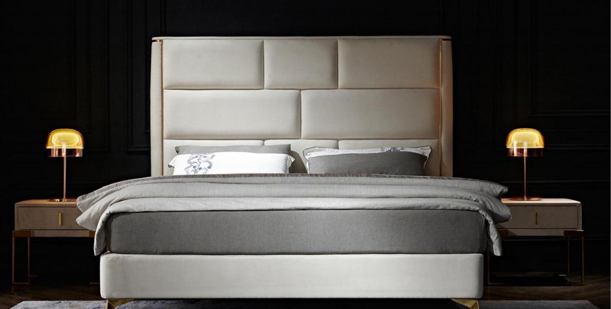Bed 3pcs Bedroom Set Design Modern Luxury Bedroom Bedside Table Beds