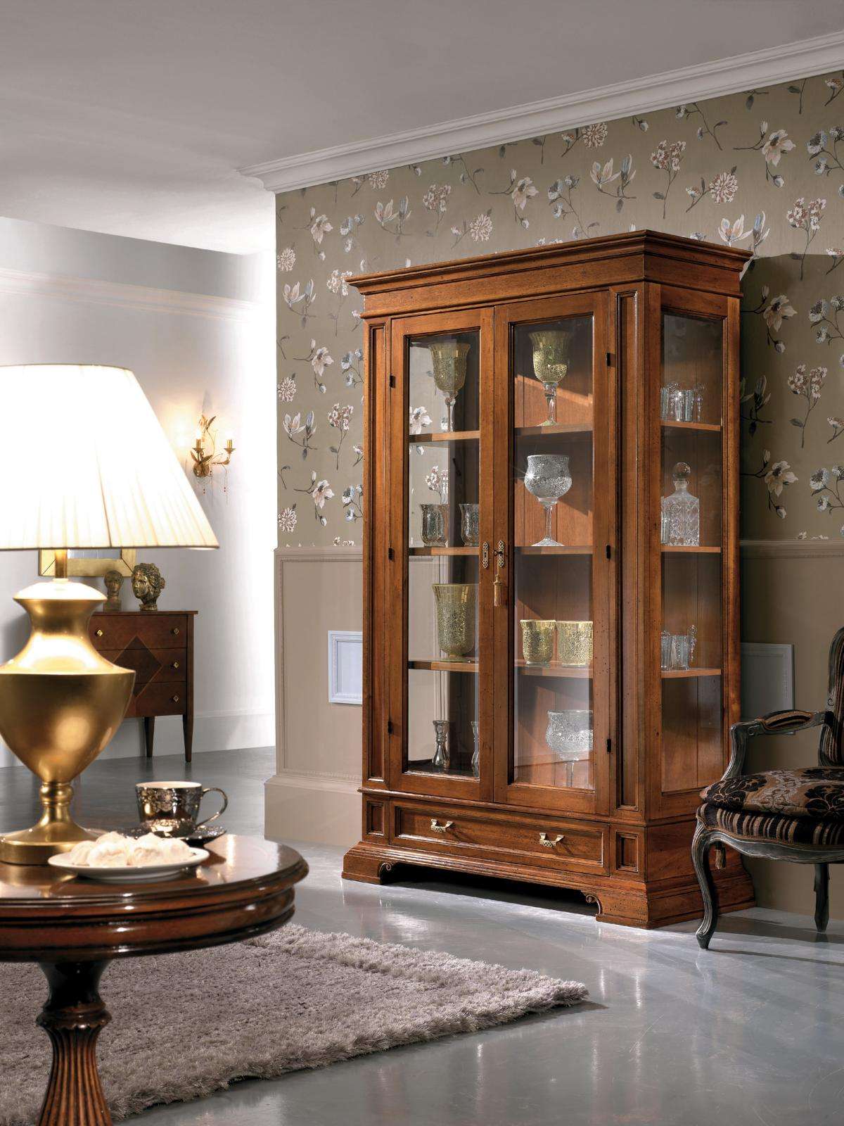 Living room sideboard Glass cabinet Showcase Dining room sideboard Wooden