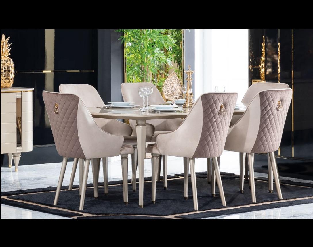 Dining Room Set Table 6x Chairs Chair Complete New Set Dining Group 7pcs.