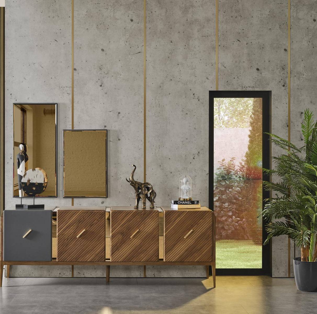 Sideboard chest of drawers luxury cabinets chests of drawers living room wood brown furniture