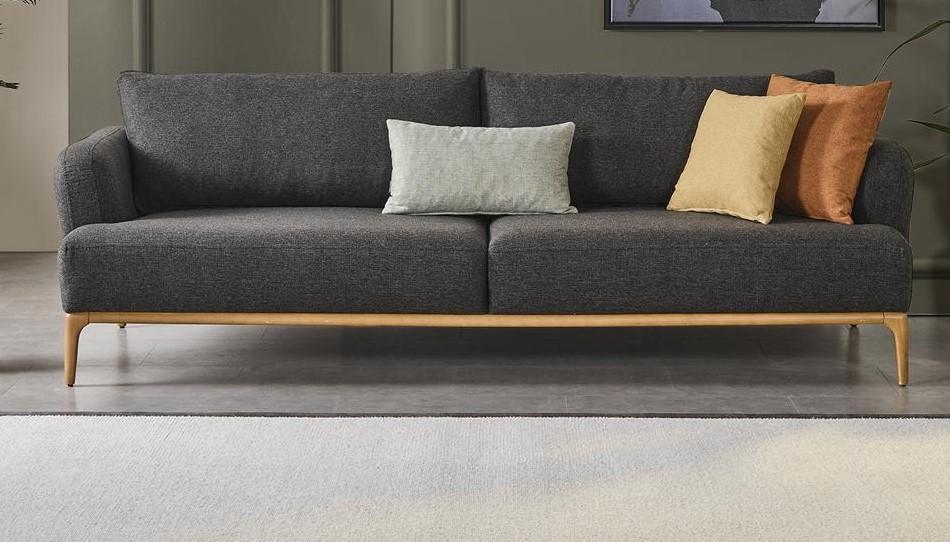 Four seater sofa 4 seater sofas modern design fabric polyester grey new