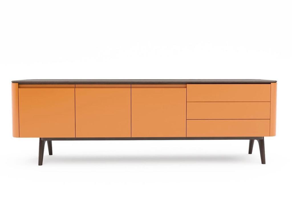 Sideboard Chest of Drawers Luxury Cabinets Dressers Living Room Wood Furniture Orange