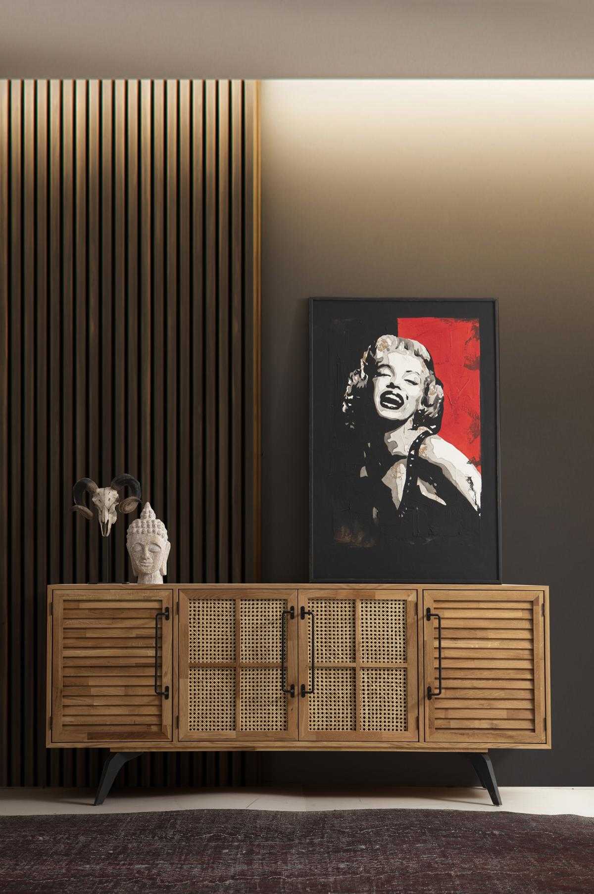 Sideboard Chest of Drawers Wood Sideboard Brown Cabinet Dining Room Modern Design