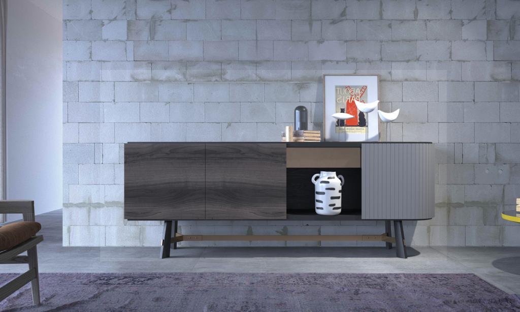 Sideboard Chest of Drawers Wood Sideboard Cupboard Dining Room Modern Black