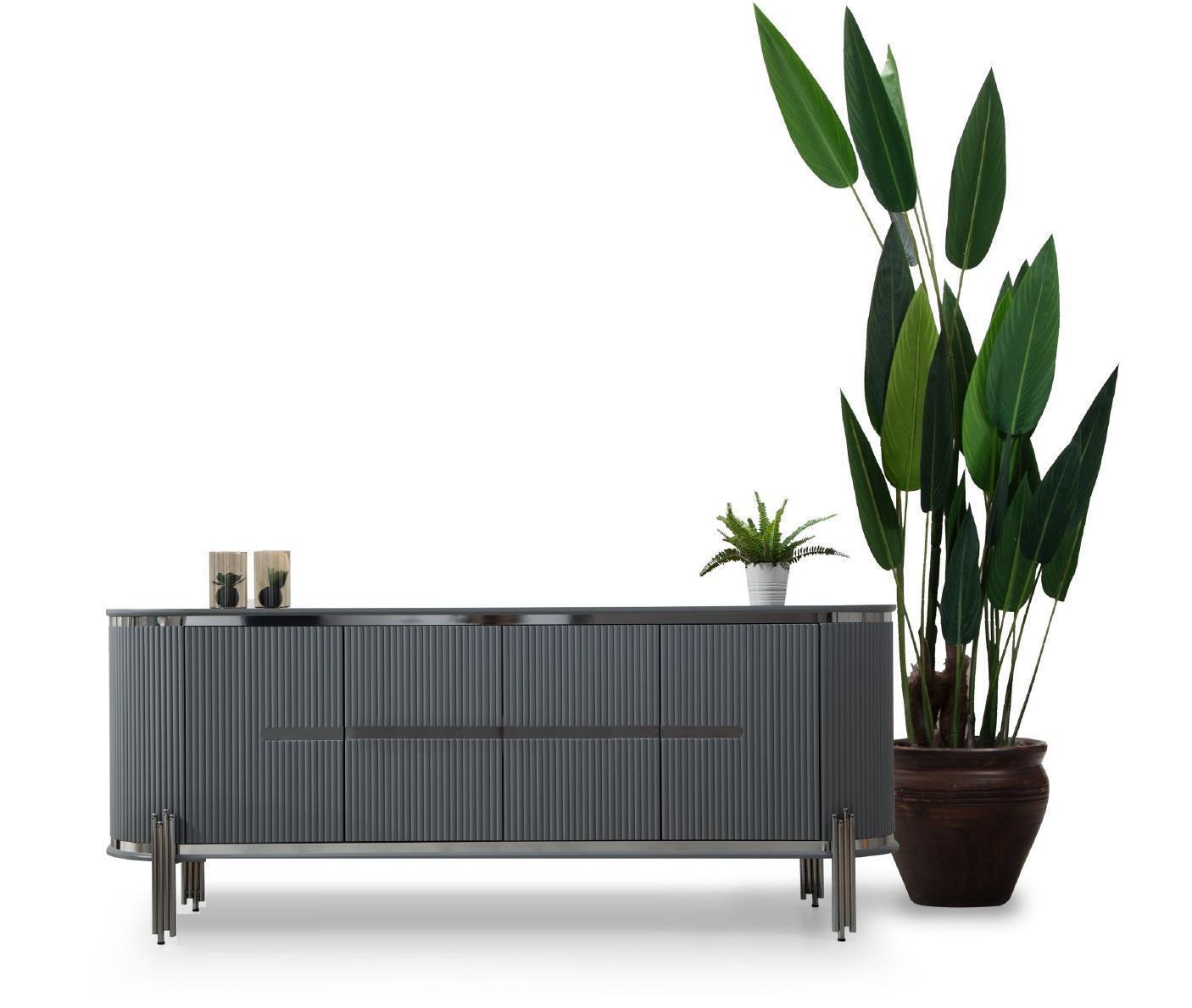Grey sideboard luxury chest of drawers sideboard cabinet dining room furniture wooden furniture