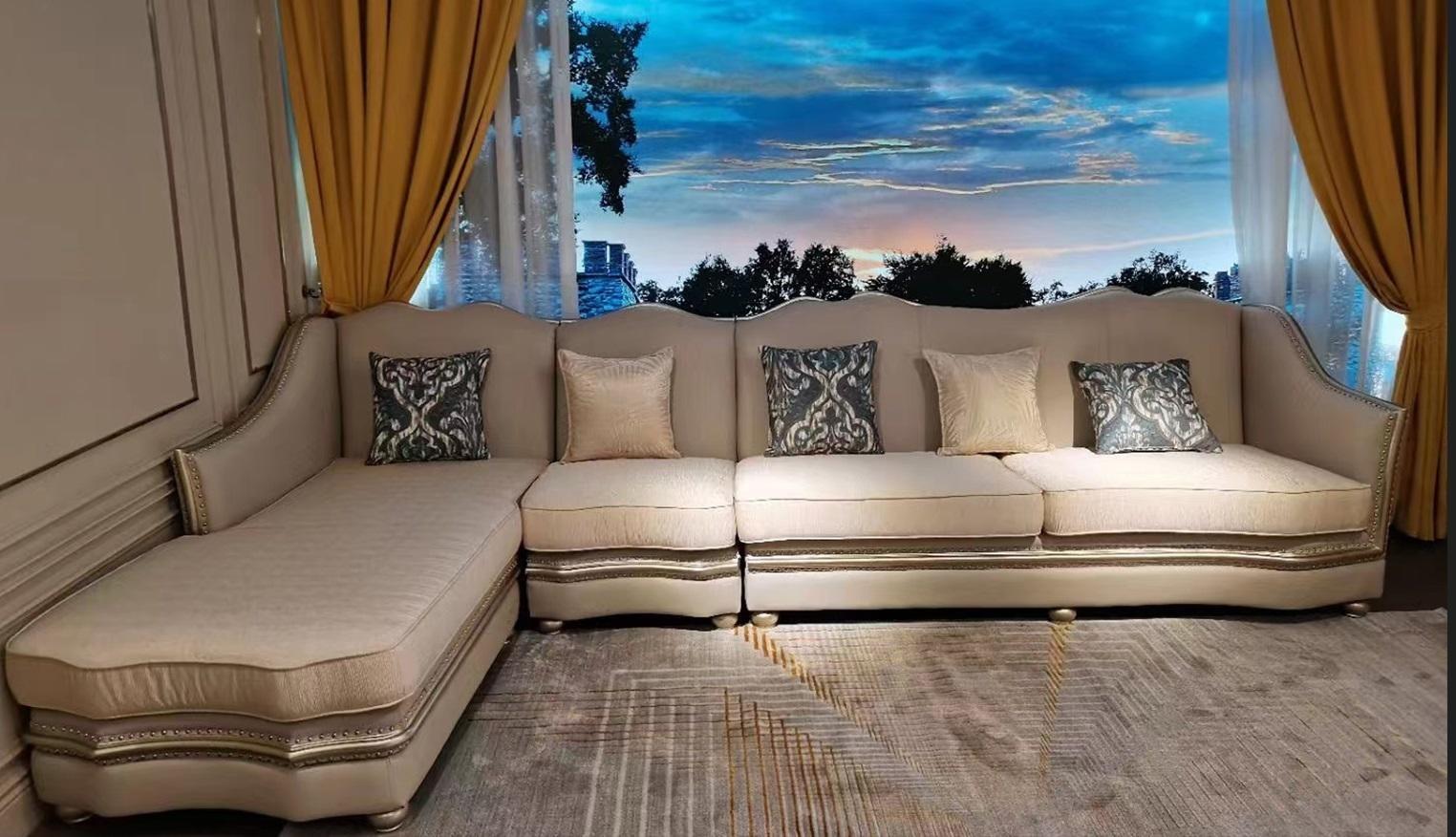 Living room textile L-shape luxury sofas sofas corner corner sofa upholstered furniture