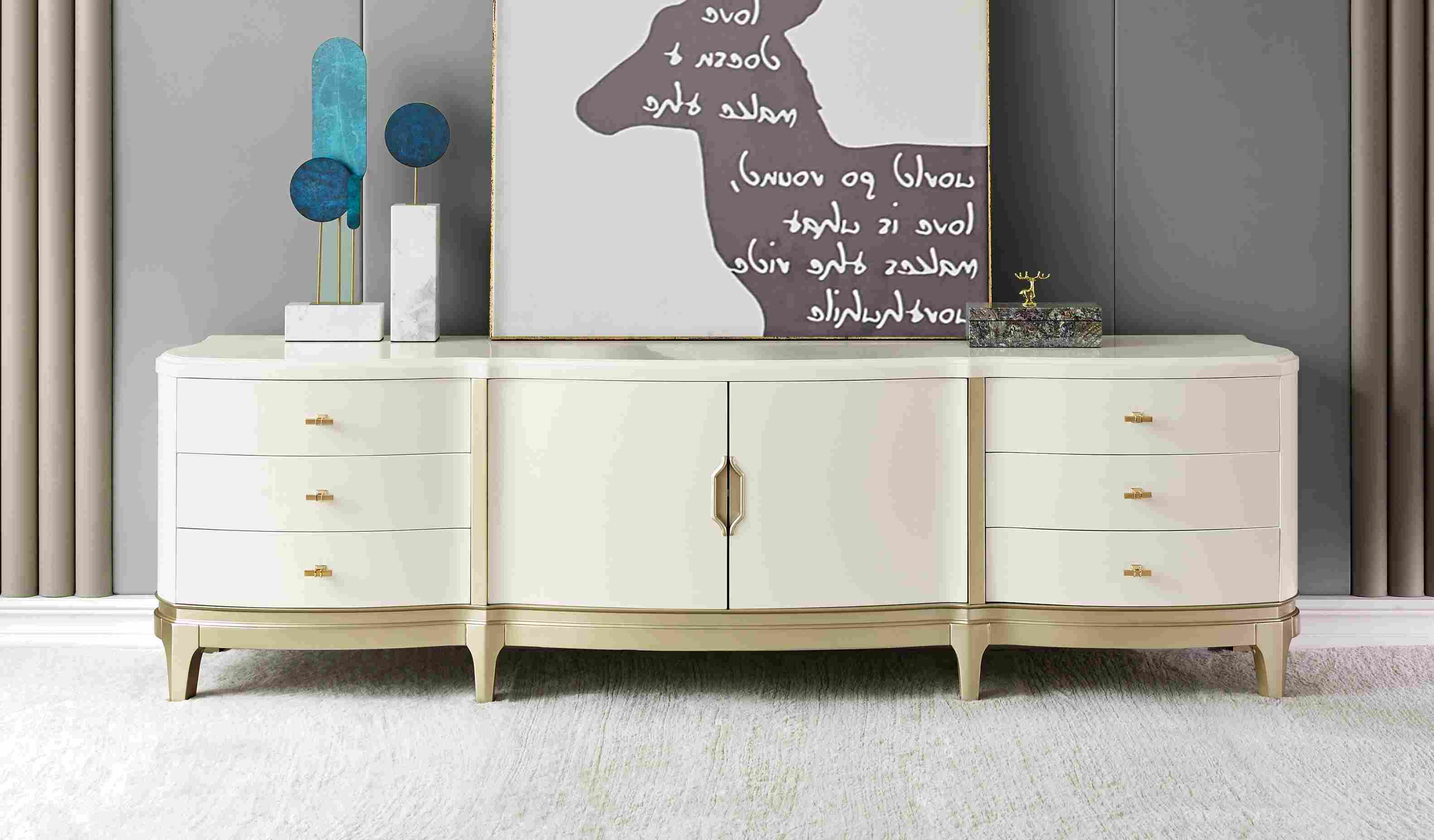 Sideboard cabinet shelf furniture wooden cabinet white sideboard dresser