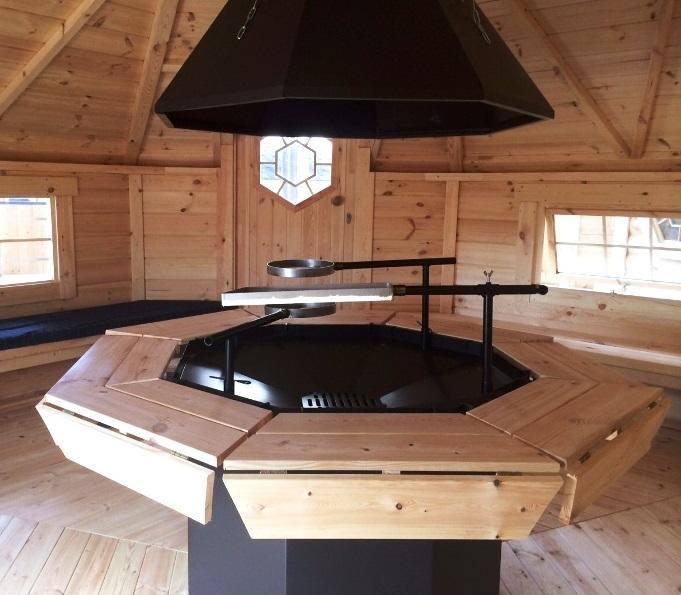 Metal Barbecue 8 Corners with All-round Table Kit for Your Existing Barbecue Hut