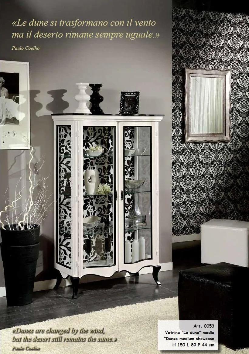 Luxury wooden display cabinet sideboard white design cabinets Italian