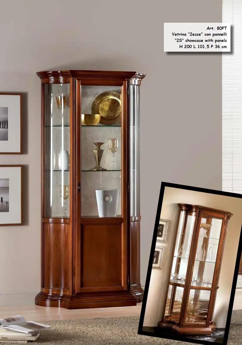 Display cabinet glass cabinet brown luxury Italian furniture living room
