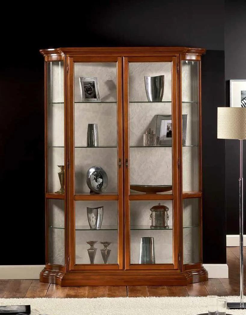 Glass cabinet Luxury display cabinets Brown display cabinet Italian furniture