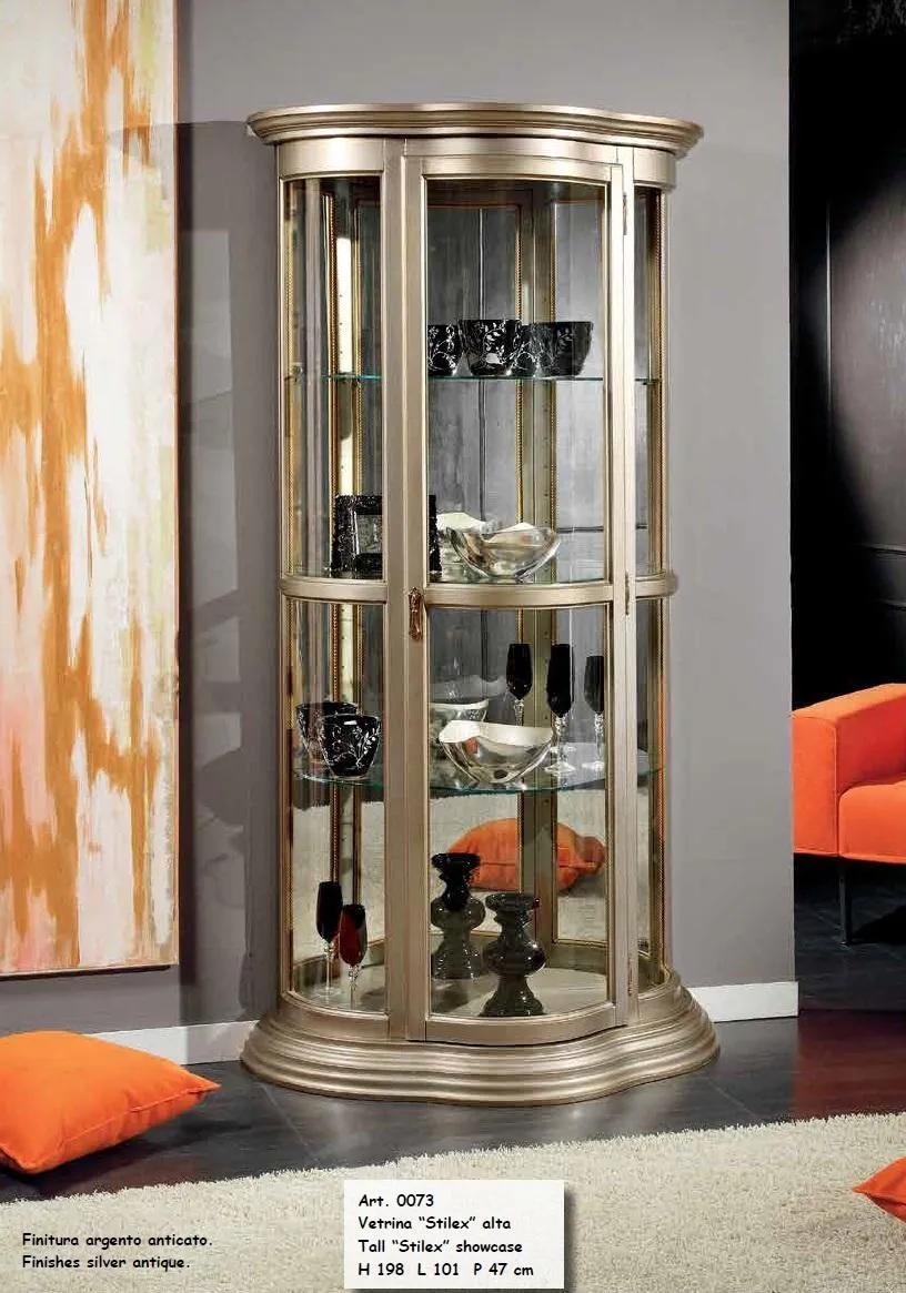 Classic display cabinets glass cabinet wood living room luxury brown