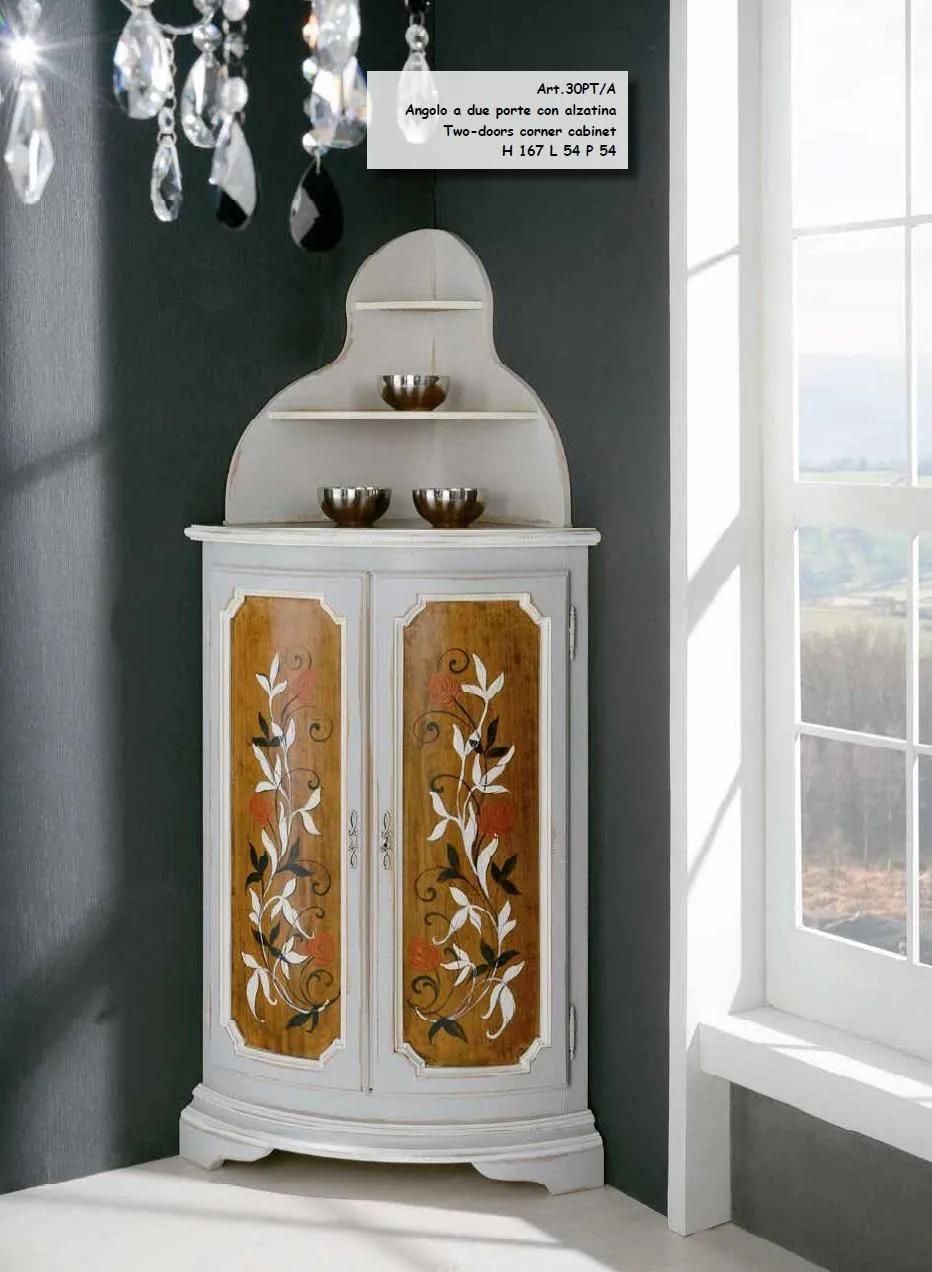 Country house corner cupboard Corner chest of drawers Italian furniture