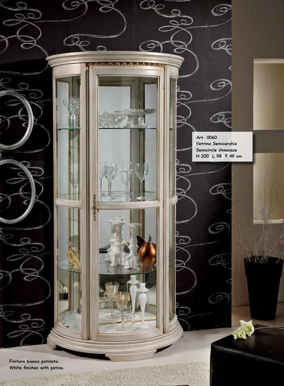 Classic display cabinets glass wood cabinet living room luxury brown