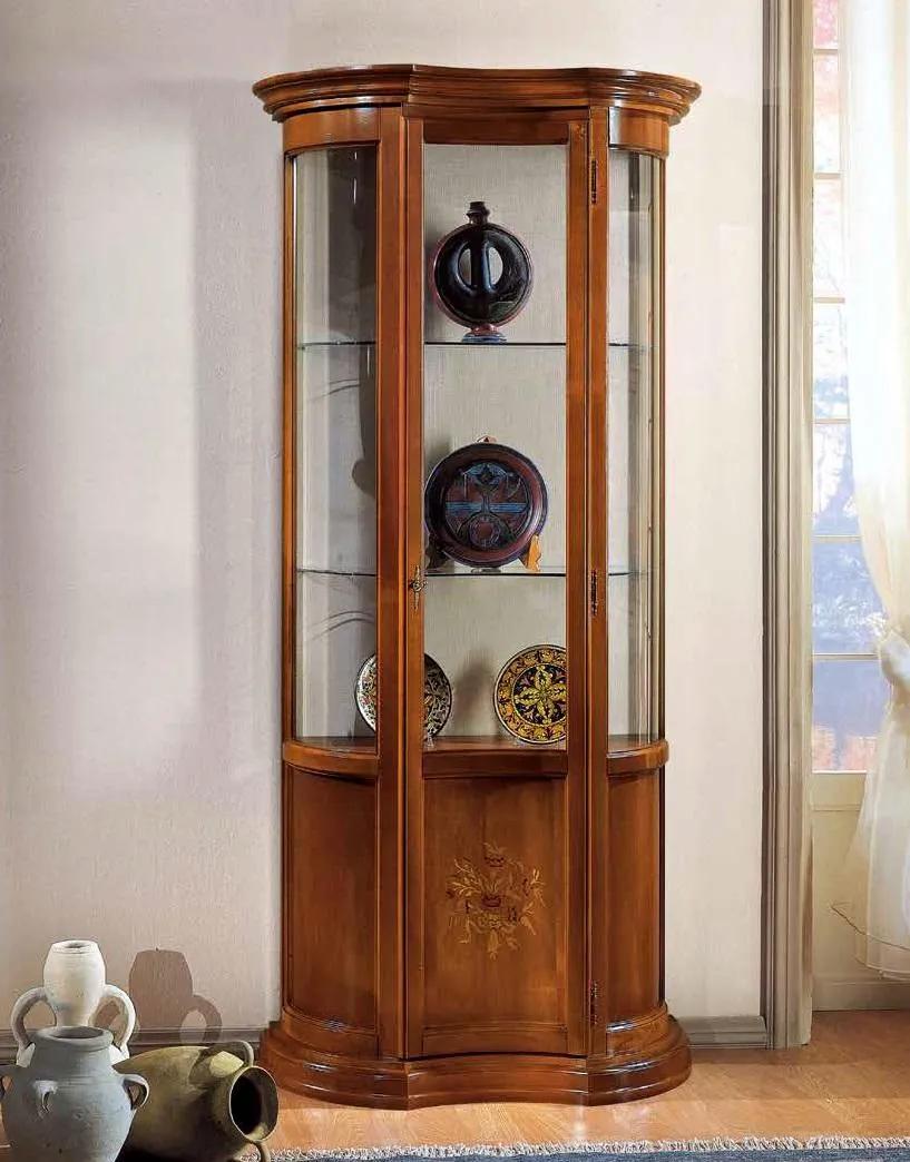 Luxury wooden display cabinet sideboard design brown Italian furniture
