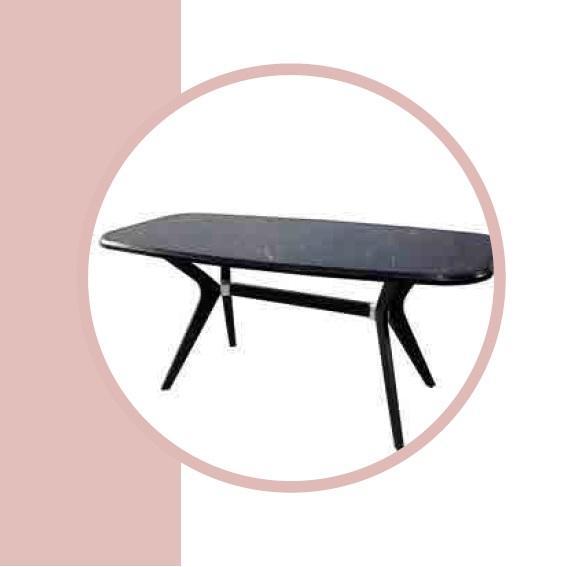 Black Dining Table 160x85 Dining Room Table Tables Furniture Wood
