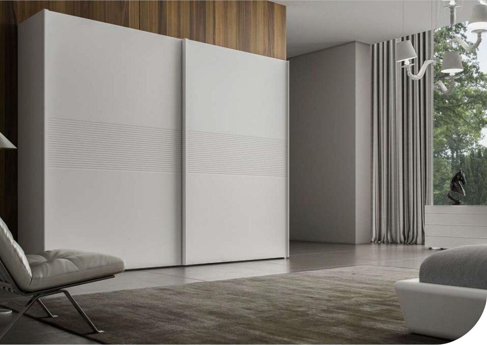 White Wardrobe Sliding Doors Bedroom Furniture Luxury Real Wood Furniture